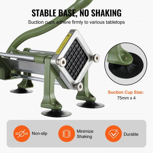 French Fry Cutter Potato Slicer with 12Inch Stainless Steel Blade Manual 1