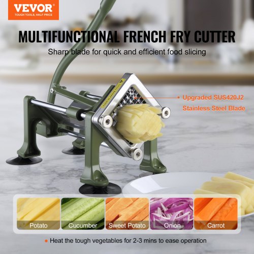 French Fry Cutter Potato Slicer with 12Inch and 38Inch Stainless Steel