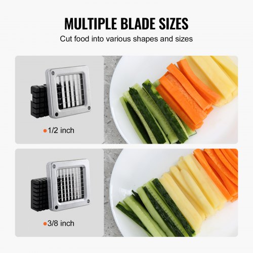 French Fry Cutter Potato Slicer with 12Inch and 38Inch Stainless Steel
