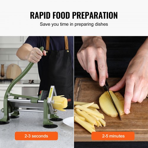 French Fry Cutter Potato Slicer with 12Inch and 38Inch Stainless Steel