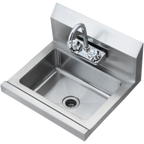Commercial Hand Sink with Faucet Stainless Steel Sink for Washing Small