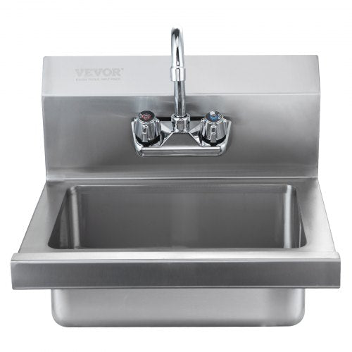 Commercial Hand Sink with Faucet Stainless Steel Sink for Washing Small