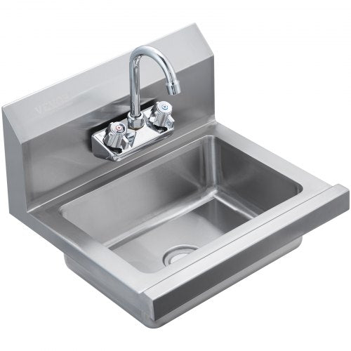 Commercial Hand Sink with Faucet Stainless Steel Sink for Washing Small