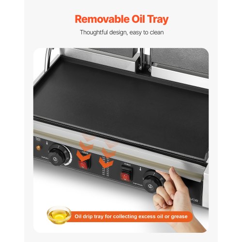 Commercial Panini Grill 3600W Electric Sandwich Panini Maker Stainless 2