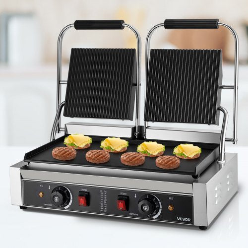 Commercial Panini Grill 3600W Electric Sandwich Panini Maker Stainless 3