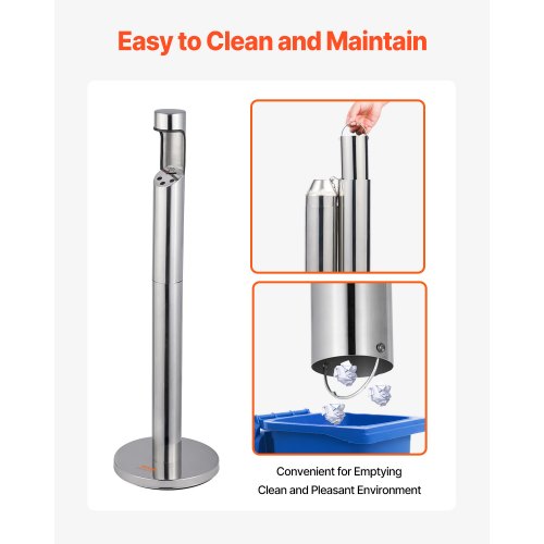 Cigarette Butt Receptacle Stainless Steel Cylinder Cigarette Butt