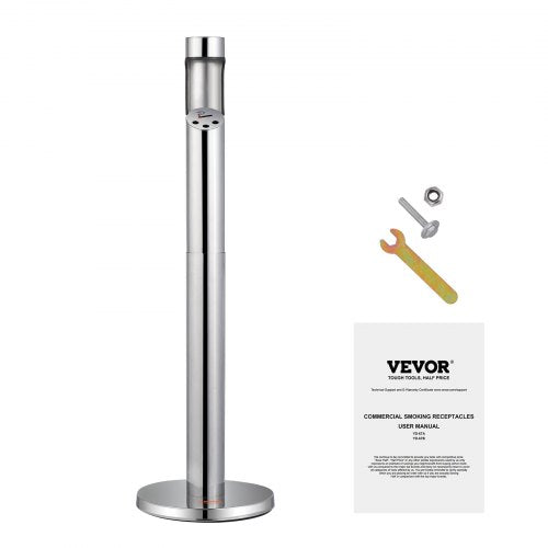 Cigarette Butt Receptacle Stainless Steel Cylinder Cigarette Butt