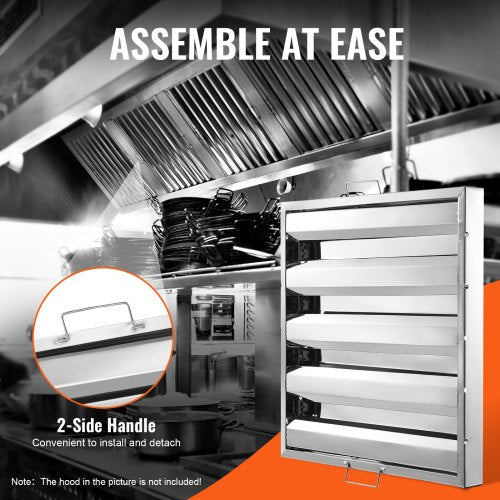 Commercial Hood Filter 195W x 195H Inch Range Hood Filters Stainless