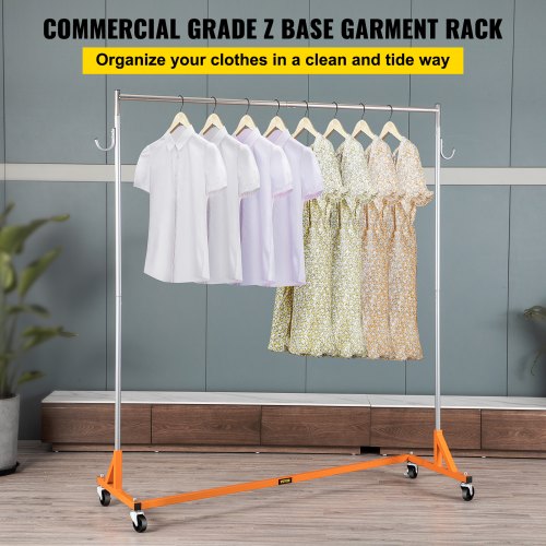 Z Rack Industrial Grade Z Base Garment Rack Rolling Z Garment Rack Sturdy