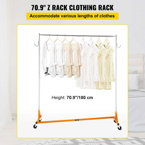 Z Rack Industrial Grade Z Base Garment Rack Rolling Z Garment Rack Sturdy