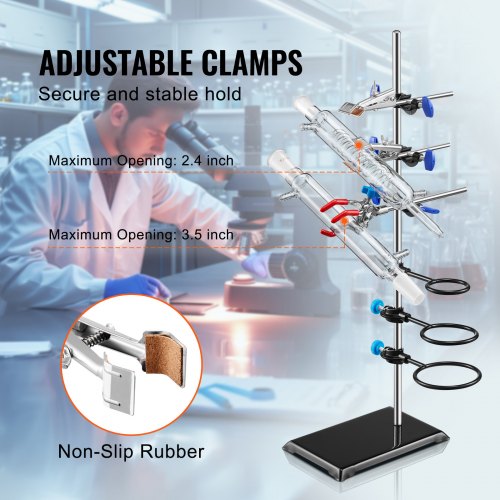 Lab Stand Support Laboratory Retort Support Stand Set Steel Lab Stand