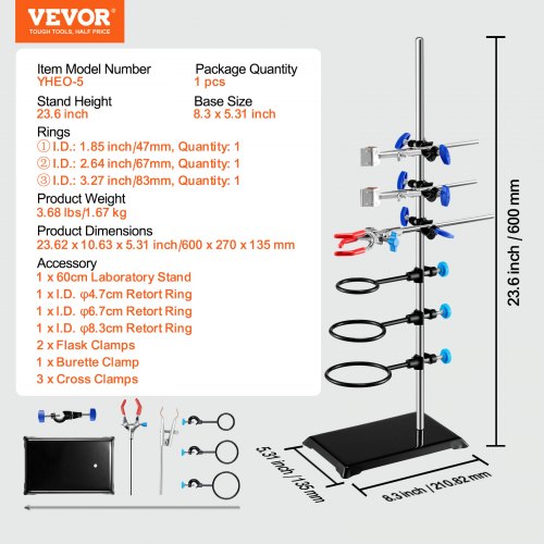 Lab Stand Support Laboratory Retort Support Stand Set Steel Lab Stand