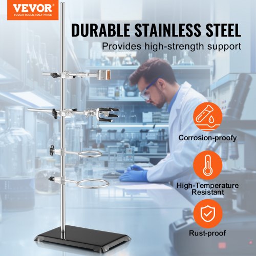 Lab Stand Support Laboratory Retort Support Stand 2 Sets Steel Lab Stand
