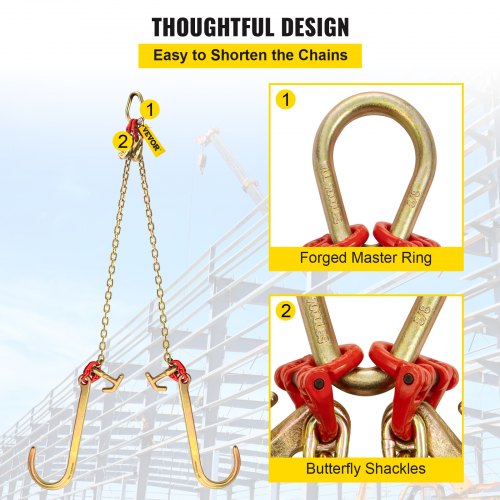 V Bridle Chain 516 in x 2 ft Tow Chain Bridle Grade 80 VBridle Transport
