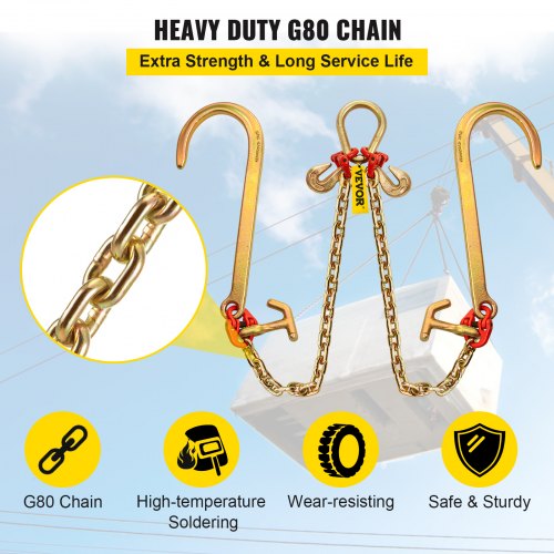V Bridle Chain 516 in x 2 ft Tow Chain Bridle Grade 80 VBridle Transport