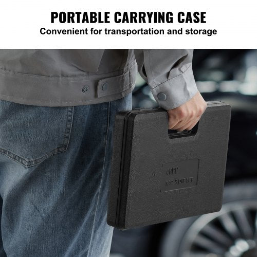 Tap and Die Set 80Piece Metric and SAE Standard Bearing Steel Taps and Die Set