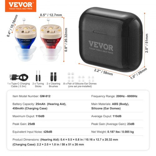 Hearing Aids for Seniors Rechargeable Hearing Amplifiers With Noise
