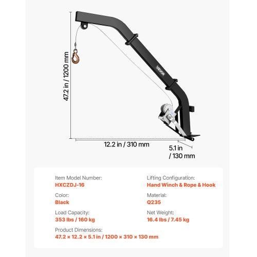 Tree Mounted Deer Hoist 353 lbs Load Capacity Hunting Game Hoist Winch