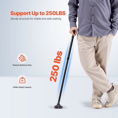 Walking Cane for Man Woman Folding Walking Stick with 8Level Adjustable