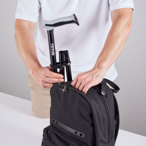 Walking Cane Folding Walking Stick with 8Level Adjustable Height Pivoting