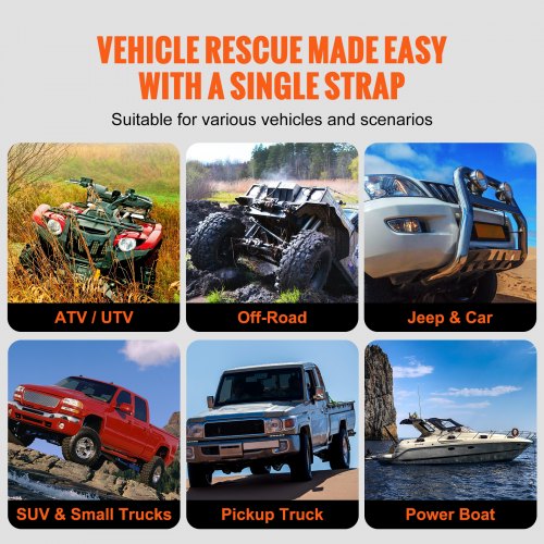 78 x 20 Kinetic Recovery Tow Rope 30580 lbs HeavyDuty Off Road Snatch