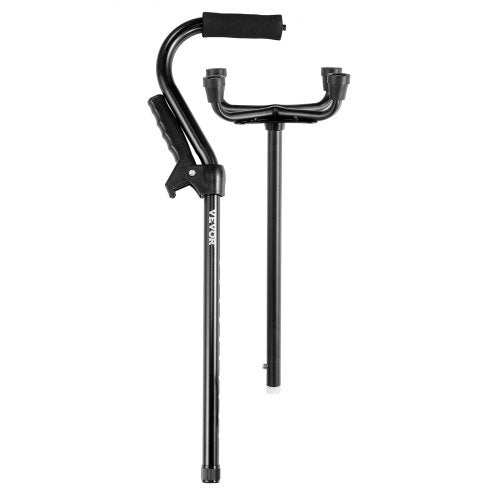 Quad Walking Cane 10Level Height Adjustable Walking Stick 4Pronged Stable