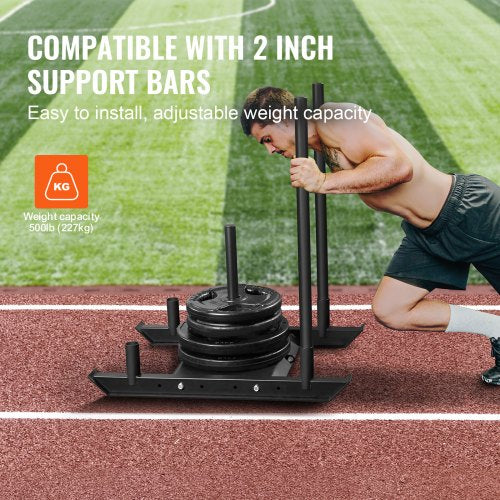 Weight Training Sled Pull Push Power Sled Fitness Strength Resistance