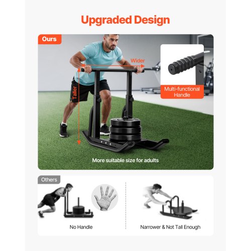 Weight Sled Steel Power Sled Fitness Training Sleds for Athletic Exercise 2