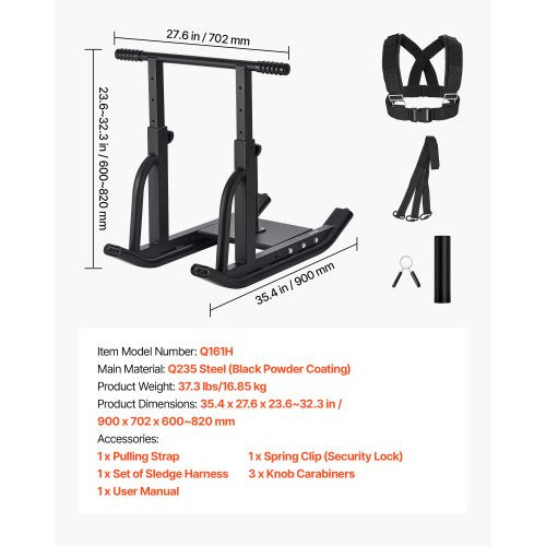 Weight Sled Steel Power Sled Fitness Training Sleds for Athletic Exercise 2