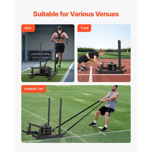 Weight Sled Steel Power Sled Fitness Strength Training Sleds for Athletic 1