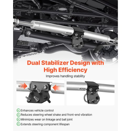 Dual Steering Stabilizer for 20032012 Dodge Ram 25003500 4WD Dual