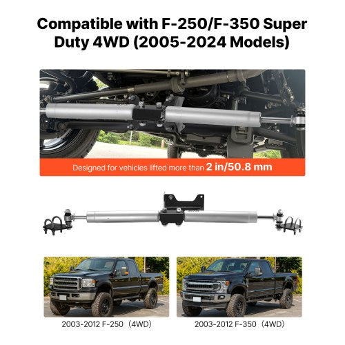 Dual Steering Stabilizer for 20052024 Ford F250F350 Super Duty 4WD