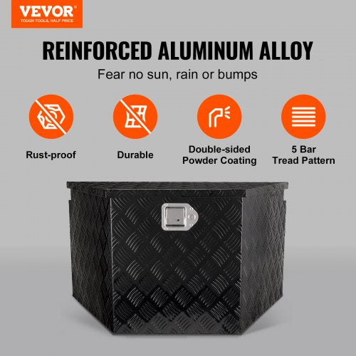 Trailer Tongue Box Aluminum Alloy Diamond Plate Tongue Box Tool Chest