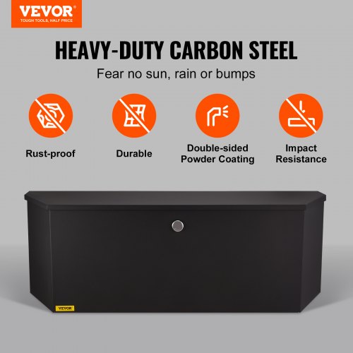 Trailer Tongue Box Carbon Steel Tongue Box Tool Chest Heavy Duty Trailer