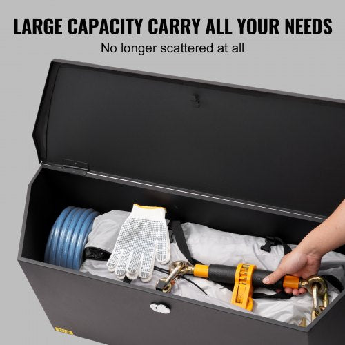 Trailer Tongue Box Carbon Steel Tongue Box Tool Chest Heavy Duty Trailer