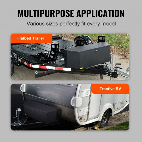 Trailer Tongue Box Carbon Steel Tongue Box Tool Chest Heavy Duty Trailer