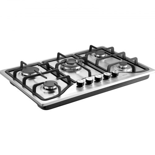 30inch Gas Cooktop 5 Burners Builtin Gas Stove Top Max 12250BTU NGLPG