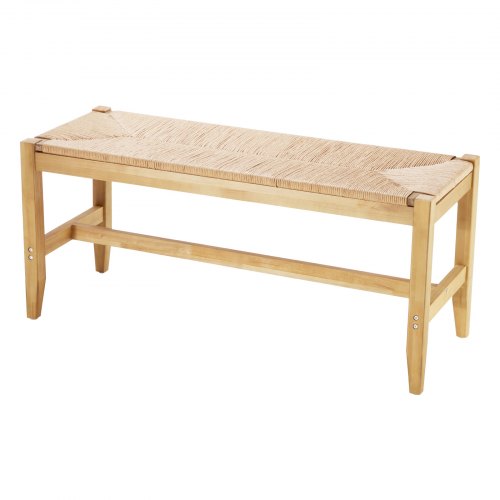 Rattan Bench Wooden Bench 40 Inches for Entryway Living Room Bedroom