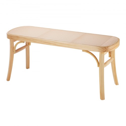 Rattan Bench 433 Wooden Rattan Bench Entrywway Bench with Oak Wood Legs