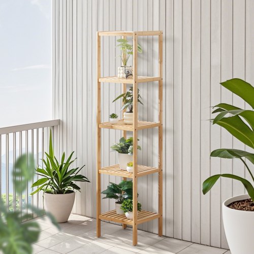 5Tier Bathroom Standing Shelf Narrow Shelving Unit Display Storage Rack