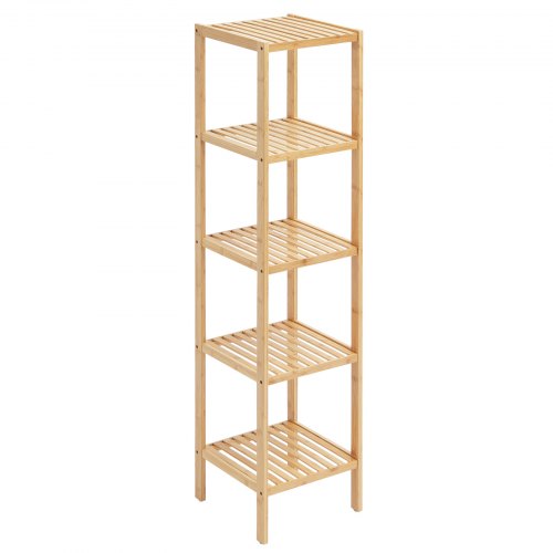 5Tier Bathroom Standing Shelf Narrow Shelving Unit Display Storage Rack
