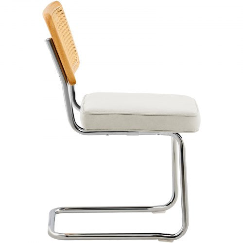 Rattan Dining Chairs Set of 2 Mid Century Modern Dining Chair Upholstered