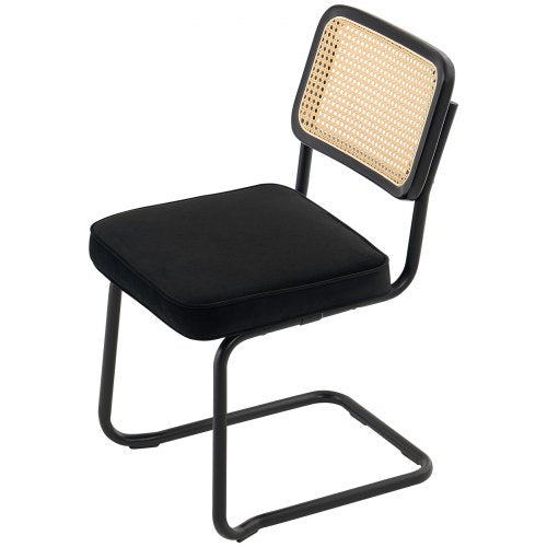 Rattan Dining Chairs Set of 2 Mid Century Modern Dining Chair Upholstered