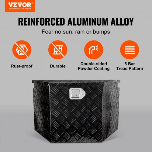 Trailer Tongue Box Aluminum Alloy Diamond Plate Tongue Box Tool Chest