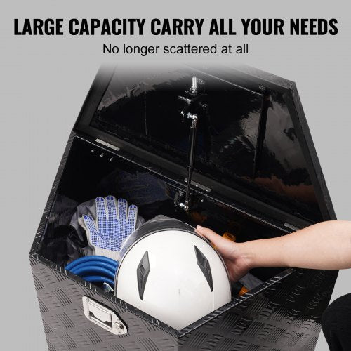 Trailer Tongue Box Aluminum Alloy Diamond Plate Tongue Box Tool Chest
