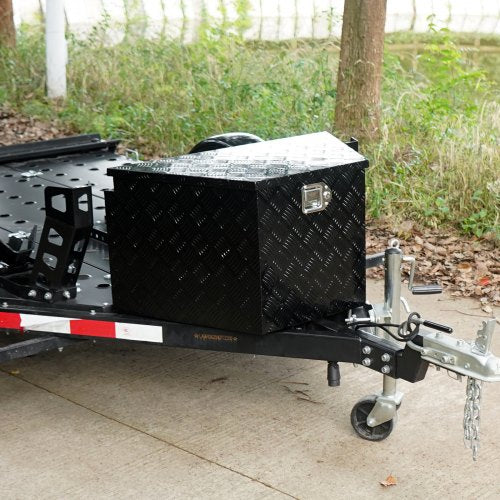 Trailer Tongue Box Aluminum Alloy Diamond Plate Tongue Box Tool Chest