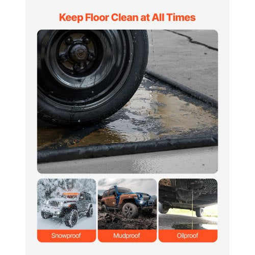 Containment Mat 7 ft 9 in x 18 ft NonSlip PVC Garage Floor Mat with a Cleaning
