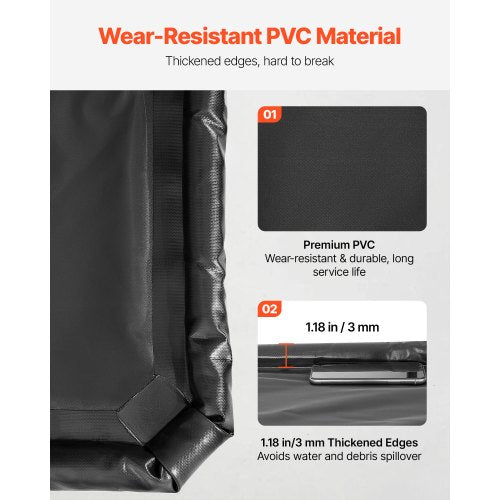 Containment Mat 7 ft 9 in x 18 ft NonSlip PVC Garage Floor Mat with a Cleaning