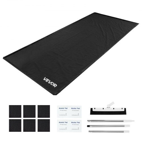 Containment Mat 7 ft 9 in x 18 ft NonSlip PVC Garage Floor Mat with a Cleaning