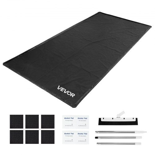 Containment Mat 7 ft 9 in x 16 ft NonSlip PVC Garage Floor Mat with a Cleaning